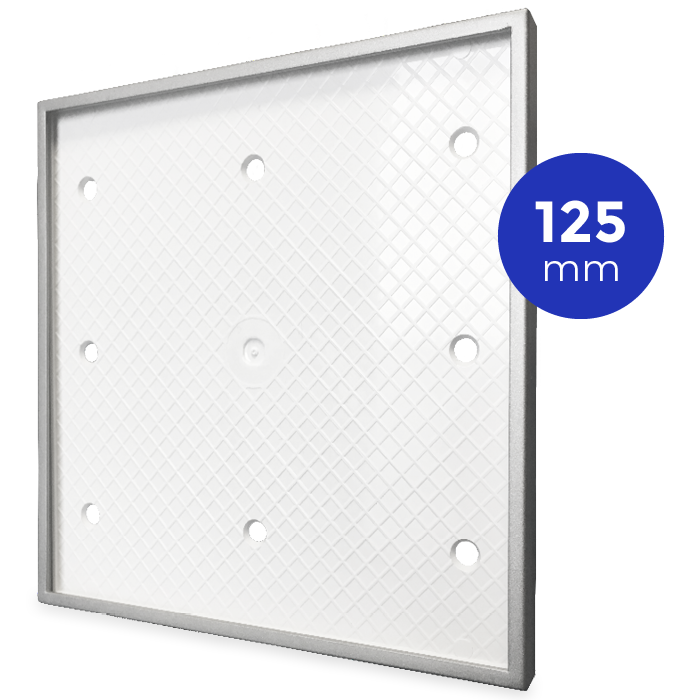 Whisper Design-Lüftungsgitter quadratisch (Abluft & Zuluft) Ø 125 mm – Kachel-Front