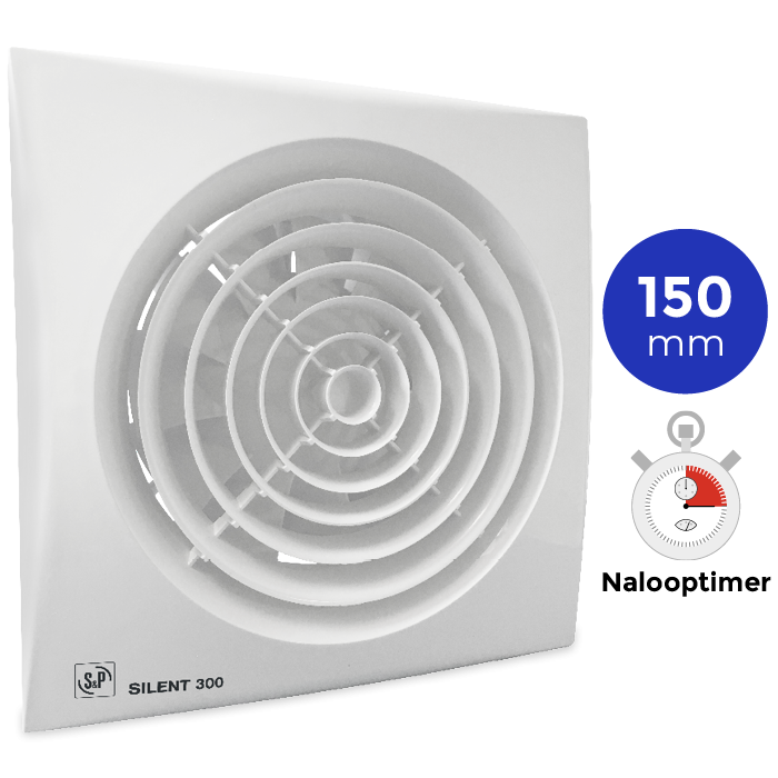 Badlüfter Soler und Palau Silent (300CRZ) - Ø 150mm - Mit Nachlauf