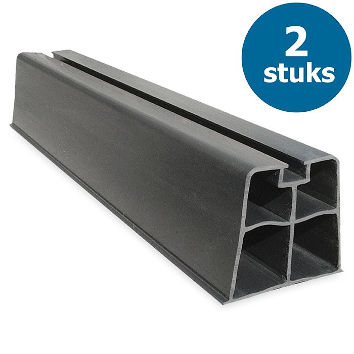 Kunststoff-Montageprofil 1000x110x90 mm (schwarz, 2 Stück)