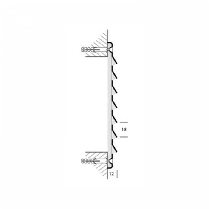 Aluminium Lüftungsgitter Aufbaumontage 195 x 195mm SCHWARZ (1-2020Z)