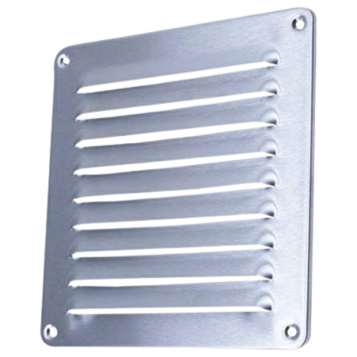 Lüftungsgitter Aufbaumontage 195 x 195mm - *RVS 304*  (1-2020I)