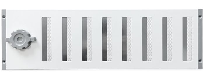 Abschließbares Schiebegitter Aluminium - Aufbaumontage 500 x 150 mm - weiß (3-5015W)