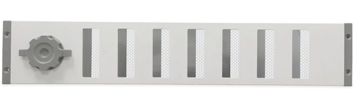 Abschließbares Schiebegitter Aluminium - Aufbaumontage 500 x 90 mm - weiß (3-5009W)