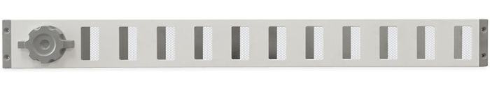Abschließbares Schiebegitter Aluminium - Aufbaumontage 650 x 65 mm - weiß (3-6506W)