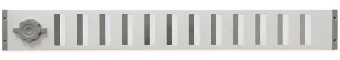 Abschließbares Schiebegitter Aluminium - Aufbaumontage 750 x 90 mm - weiß (3-7509W)