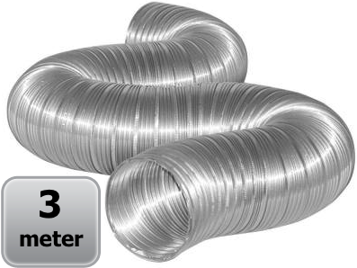 Semi-flexibler Aluminiumschlauch Ø 80 mm (Innenmaß) - PACKUNG zu je 3 Meter