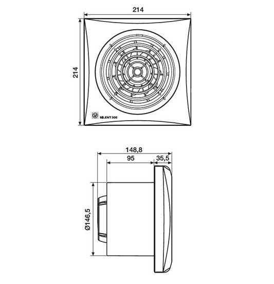 Badlüfter Soler und Palau Silent (300CZ) – Ø 150 mm – STANDARD