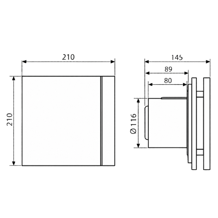 Design Badlüfter Soler & Palau Silent (200CHZ) - Ø 120mm - Mit Nachlauf + Mit Feuchtigkeitssensor Design Badlüfter Soler & Palau Silent (200CHZ) - Ø 120mm - Mit Nachlauf + Mit Feuchtigkeitssensor