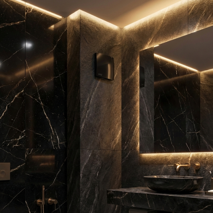 Design Badlüfter Soler & Palau Silent (100CRZ) - Ø 100mm - MIT TIMER - Matt Schwarz