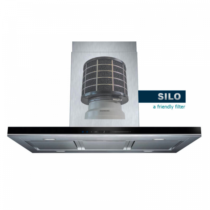 PuriVent SILO Plasmafilter für Dunstabzugshaube (Schacht 200 mm+) – 425 m3/h – Anschluss Ø 120 mm