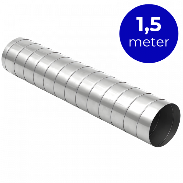 Wickelfalzrohr Ø 80 mm – Länge 1,5 Meter