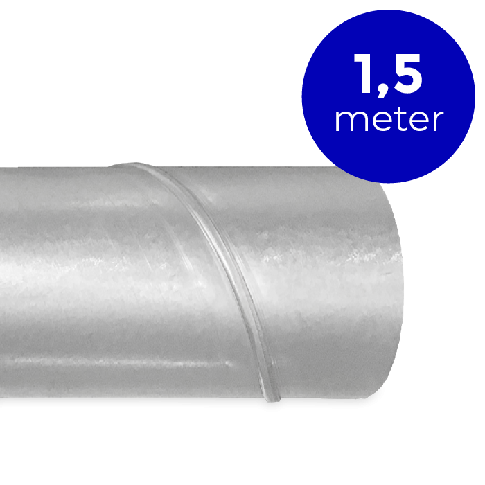 Wickelfalzrohr Ø 80 mm – Länge 1,5 Meter