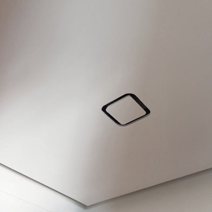 Whisper einstellbares Designventil - QUADRATISCH - 125mm - Zuluft/Abluft - Weiß - mit Plenum