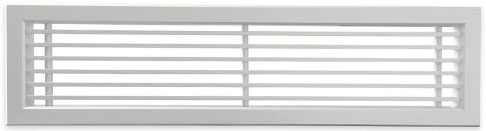 Tafelgitter bündiger Einbau für Lochgröße (BxH) 500 x 100 mm - gerade Stäbe - Aluminium