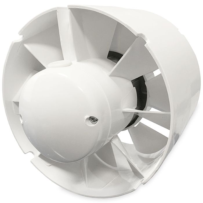 Blauberg TUBO125-T Rohreinschubventilator – 195 m3/h – Einschub IN 125-mm-Kanal – MIT TIMER