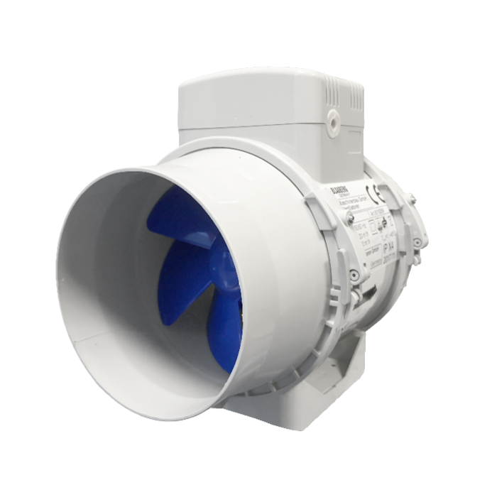 Blauberg TURBO-E-125T Rohrventilator mit Nachlauf – 280 m3/h – 125-mm-Anschluss Blauberg TURBO-E-125T Rohrventilator mit Nachlauf – 280 m3/h – 125-mm-Anschluss