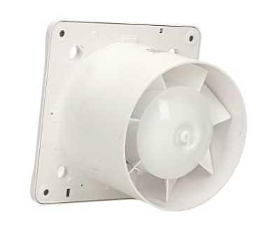 Design-Badlüfter Silence-Motor 100 mm gebogener Kunststoff Grafit