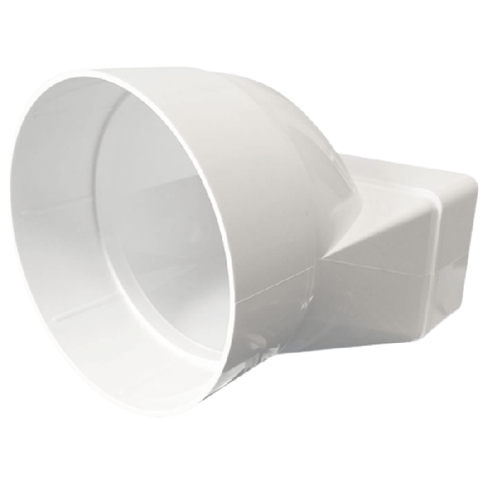 Reduzierstück Kunststoff - 110 x 55 mm auf Ø 100 mm – asymmetrisch