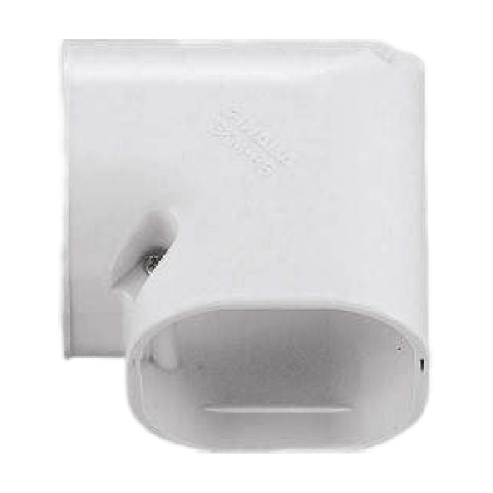 Kurzer flacher Bogen 90 Grad - WEISS (SKM-77-W)