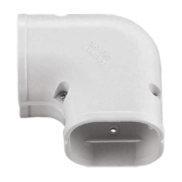 Klimaanlage lange flache Kurve 90 Grad - WEISS (SK-77-W)
