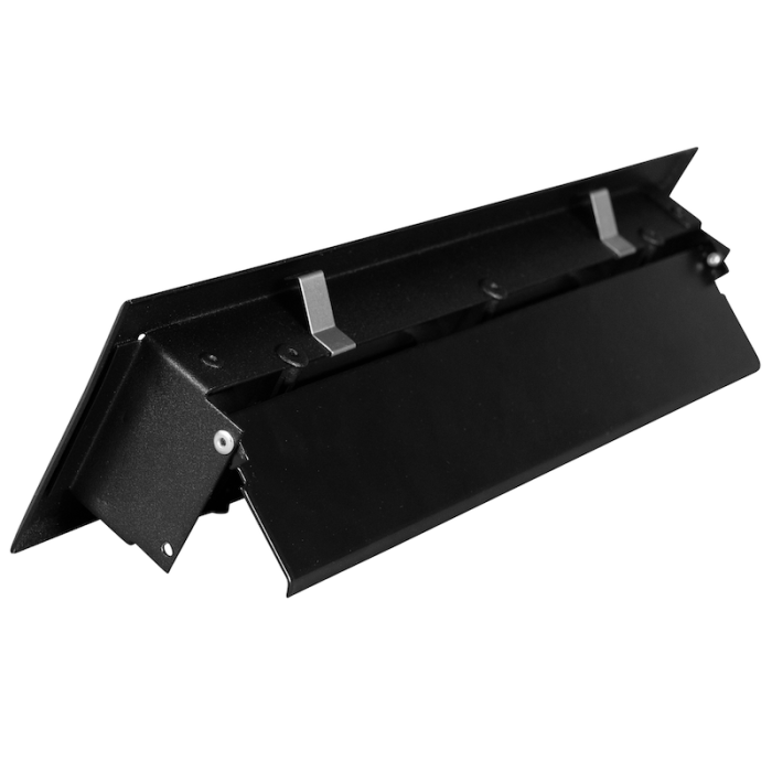 Wandgitter mit Mengenregler für 220 x 80 mm - Stahl - SCHWARZ RAL9005