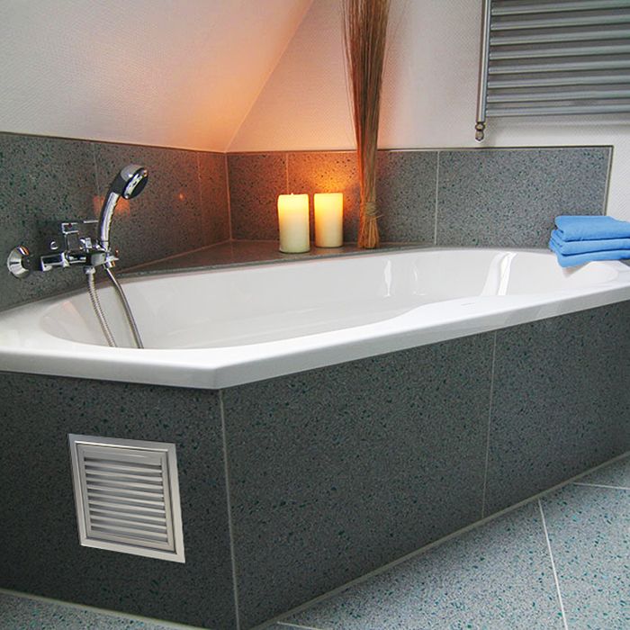 Whirlpool-Gitter für Lochgröße (BxH) 400 x 300 mm - Aluminium - herausnehmbare Einlage