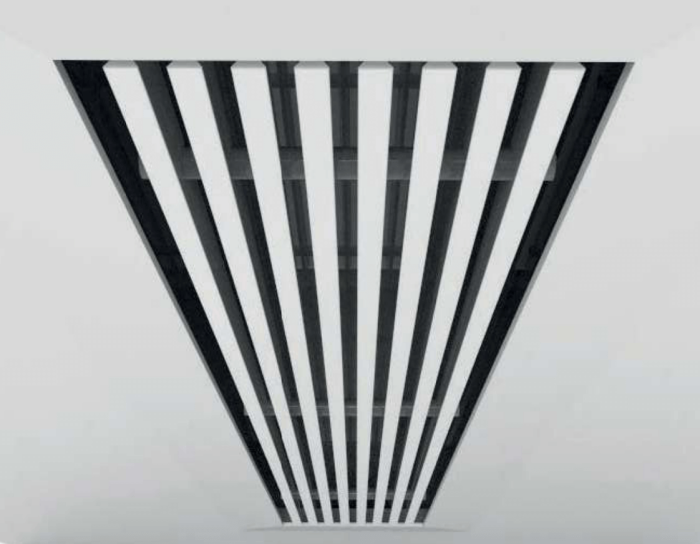 Einputzfähige rahmenlose Wandblende - 110x50mm - für Kanal 120 x 60mm
