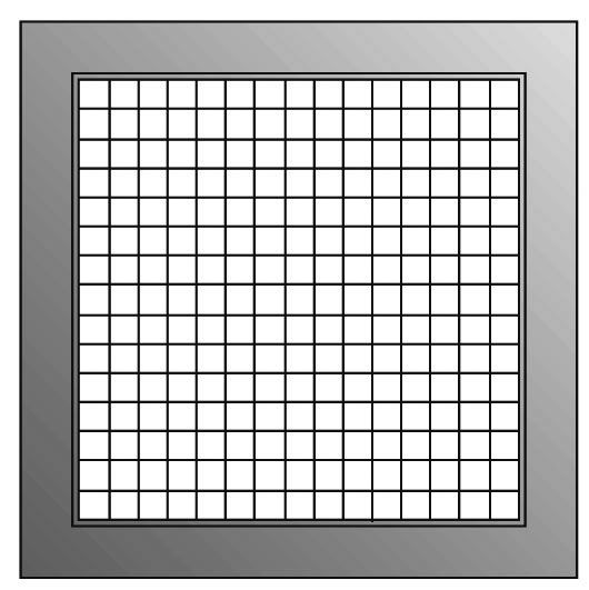 Wandgitter mit festem Raster (LxH) 300x200mm - Aluminium - naturfarbig