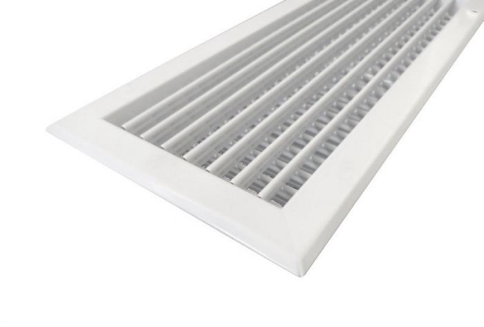 Wandgitter VTA-8110D (EINBAU) Stahl – 400 x 200 mm – mit verstellbaren Doppellamellen