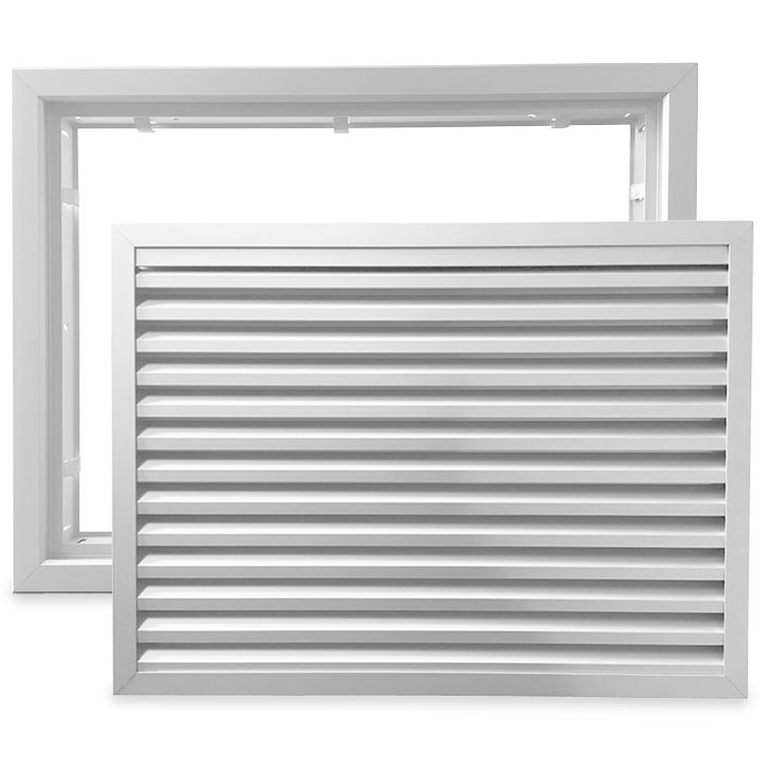 Whirlpool-Gitter für Lochgröße (BxH) 400 x 300 mm - Aluminium - herausnehmbare Einlage