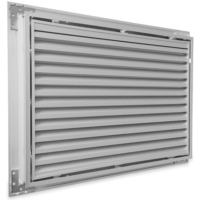 Whirlpool-Gitter für Lochgröße (BxH) 400 x 300 mm - Aluminium - herausnehmbare Einlage