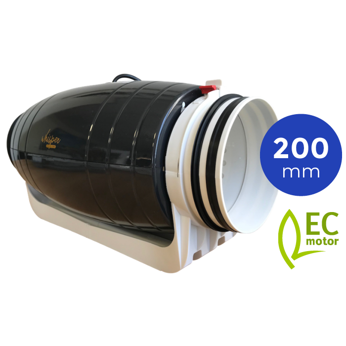 Whisper „Gold Line” Rohrventilator ⌀ 200 mm – EC-Motor (WGLE-200)