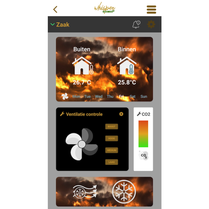 Whisper Green Line 450 - WTW - 450 m3/h - App-gesteuert - Wand- & Deckenmontage