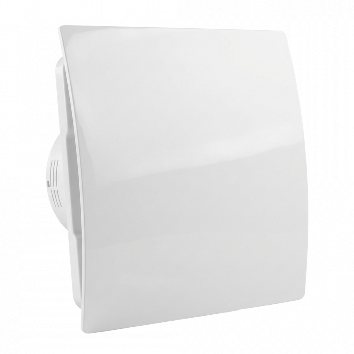 Whisper Pro-Design Badlüfter – mit Nachlauf – Ø 125 mm – Kunststoff – Weiß