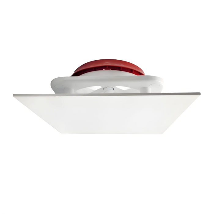 Whisper Design Quadrat Tellerventil Kunststoff - Abluft und Zuluft - WEISS RAL9016 - Ø 125 mm