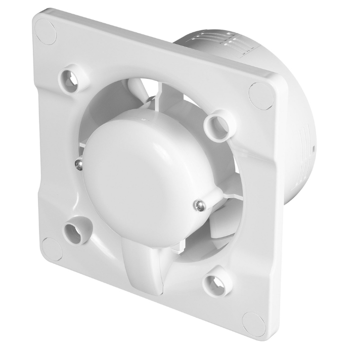  Whisper Pro-Design Badlüfter – mit Nachlauf – Ø 100 mm - Edelstahl flach
