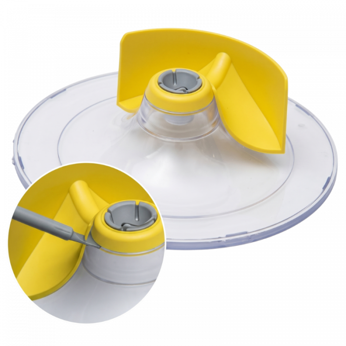 Whisper Design Tellerventil Kunststoff - Abluft und Zuluft - WEISS RAL9016 - Ø 125 mm