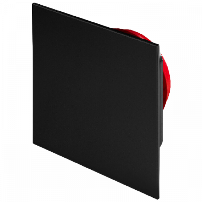Whisper Designventil Quadrat 125 mm Kunststoff - Abluft und Zuluft - Schwarz (matt)
