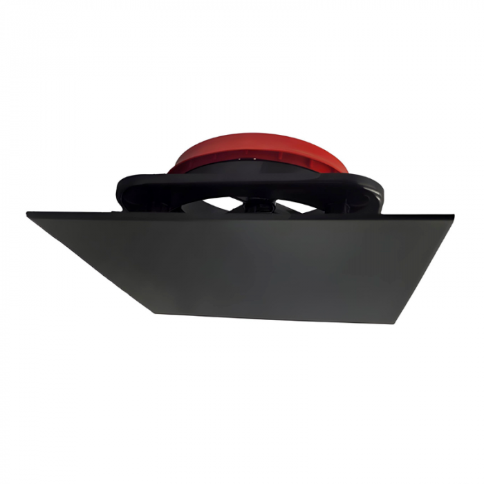 Whisper Designventil Quadrat 125 mm Kunststoff - Abluft und Zuluft - Schwarz (matt)