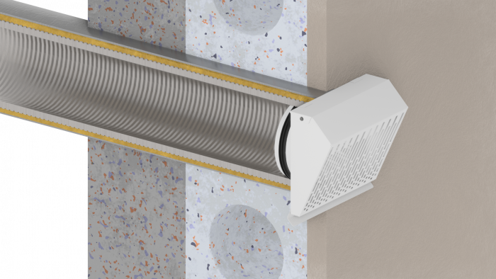 Whisper Luxe Design Wetterschutzgitter 125mm - Abluft - GRAPHITGRUA