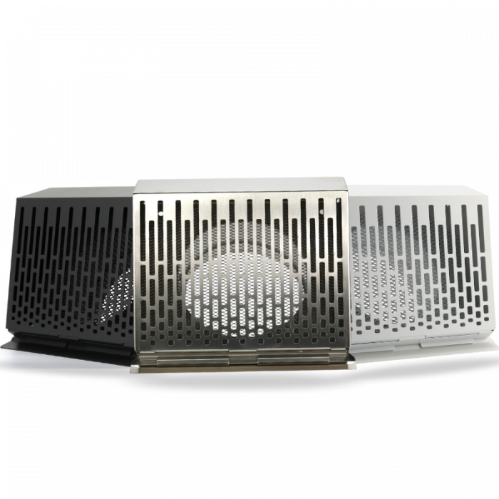 Whisper Luxe Design Wetterschutzgitter 100mm - Abluft - GRAPHITGRAU