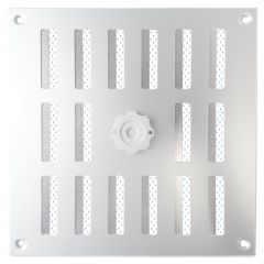 Abschließbares Schiebegitter Aluminium - Aufbaumontage 195 x 195 mm