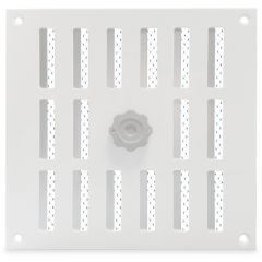 Abschließbares Schiebegitter Aluminium - Aufbaumontage 195 x 195 mm - weiß