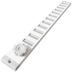 Abschließbares Schiebegitter Aluminium - Aufbaumontage 500 x 40 mm - weiß