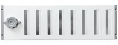 Abschließbares Schiebegitter Aluminium - Aufbaumontage 500 x 150 mm - weiß