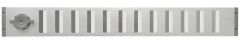 Abschließbares Schiebegitter Aluminium - Aufbaumontage 750 x 90 mm