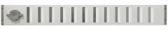 Abschließbares Schiebegitter Aluminium - Aufbaumontage 750 x 90 mm - weiß