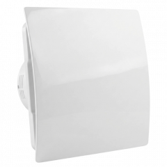 Whisper Pro-Design Badlüfter - Ø100mm - mit Nachlauftimer und Feuchtigkeitssensor - gebogenes Kunststoff - weiß