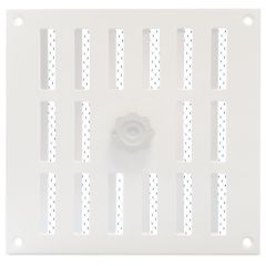 Abschließbares Schiebegitter Aluminium - Aufbaumontage 250 x 250 mm - weiß (3-2525W)