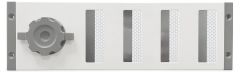 Abschließbares Schiebegitter Aluminium - Aufbaumontage 300 x 90 mm – weiß (3-3009W)